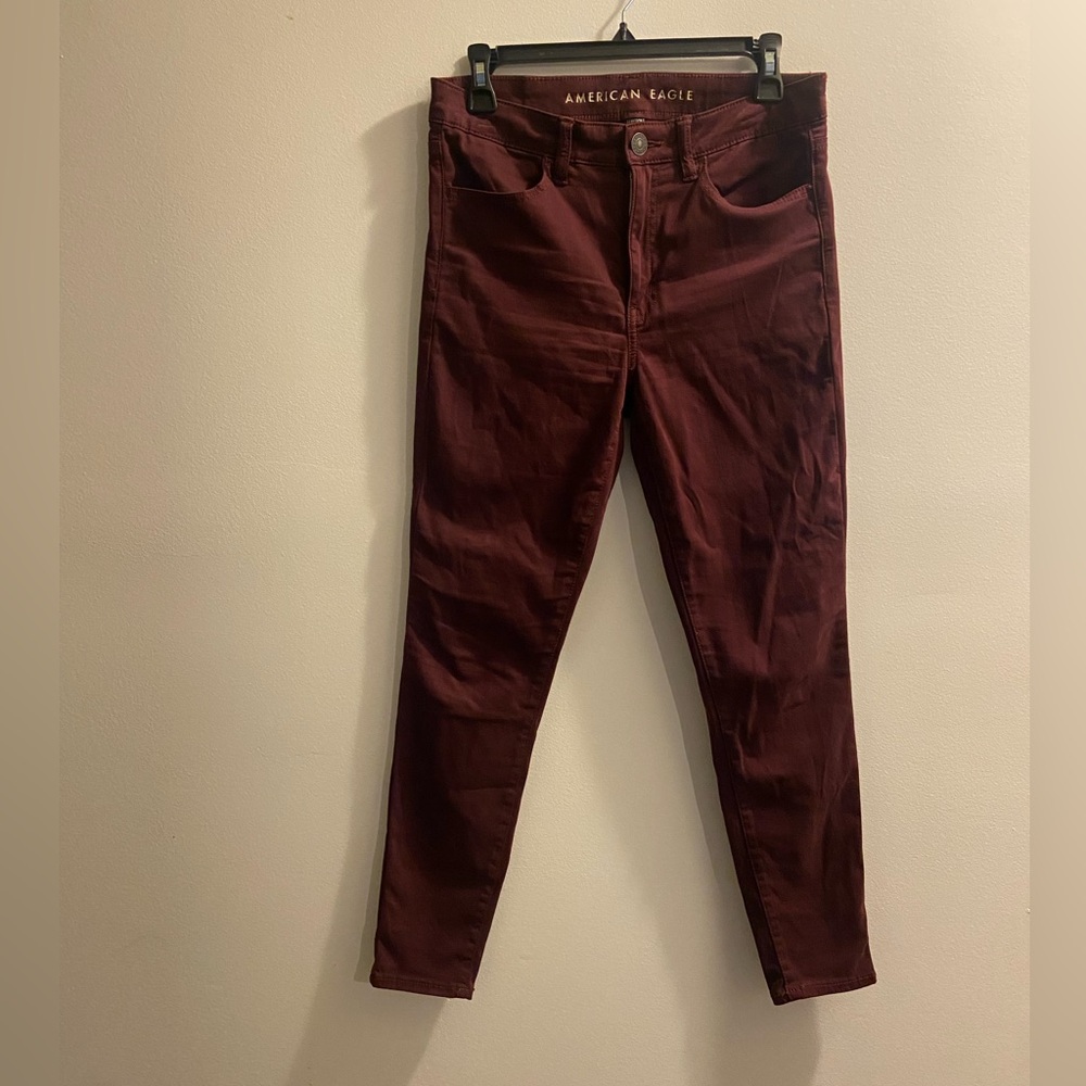 American Eagle Outfitters Women's Burgundy Jeggings